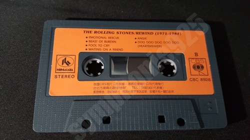 1989 The Rolling Stones Rewind 1971-1984 Taiwan 13 Tracks Cassette Tape W/Insert - Picture 11 of 11