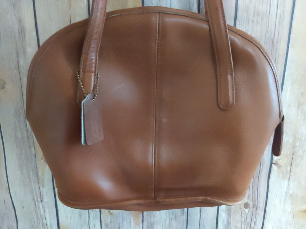Coach Asheville Bowler Dome British Tan Leather vintage Coach Asheville Bowler Dome British Tan Leather vintage