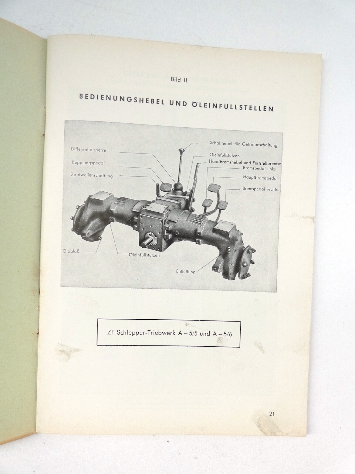 ZF A-5/5 A-5/6 Transmission Engine Operating Parts List