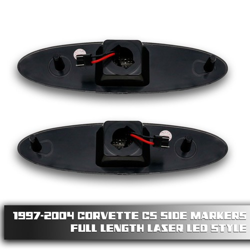 Luces laterales rojas traseras para Chevrolet Corvette C5 1997-2004 lentes ahumadas - Imagen 5 de 9