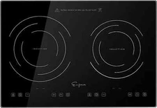 Empava IDC12B2 Horizontal Electric Stove Induction Cooktop w/ 2 Burners Black