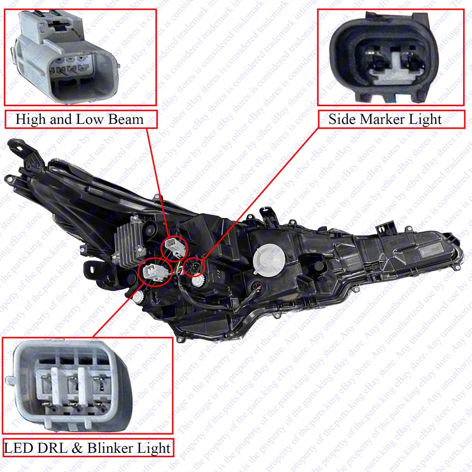 Пара светодиодных фар для 2020 2021 Toyota Corolla SE XLE XSE левая правая 2 шт - Изображение 3 из 4