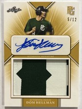 2021 LEAF PERFECT GAME DOM HELLMAN PATCH AUTO 5/12