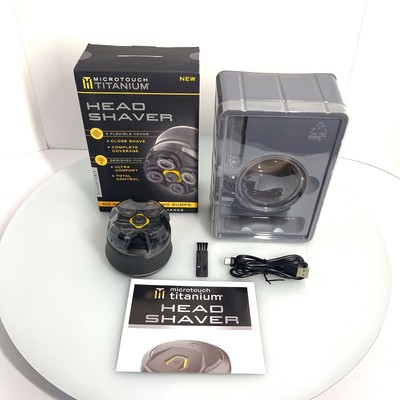 Microtouch Titanium Electric Head Shaver - Rechargeable Head and Face Shaver