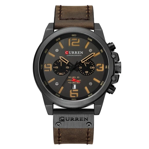 Neu Curren Herren Quarzuhr Leder Armbanduhr Chronograph Wasserdicht Analog Luxus - Bild 18 von 30