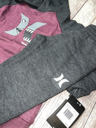 Hurley Size 4 Shark Hoodie Joggers Outfit Set NEW - Picture 2 of 2