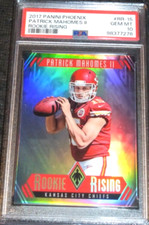 2017 PANINI PHOENIX PATRICK MAHOMES ROOKIE RISING RR-15 SILVER PRIZM PSA 10 RC