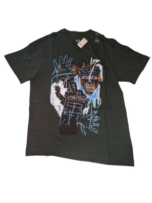 Gap Basquiat Men's Small Green Emerald Graphic Jean-Michel Estate Shirt New NWT