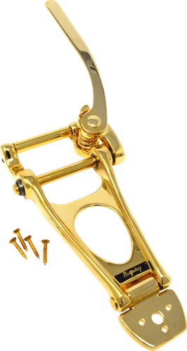 Genuine Bigsby B12 Vibrato Tailpiece with Tremolo Bar, Gold