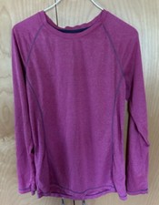 RBX Performance Pink Pullover Crewneck L/S Contrast Top Stitched Sz M FREE SHIP