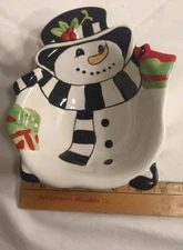 Fitz and Floyd Frosty's Frolic Candy/Snack Bowl