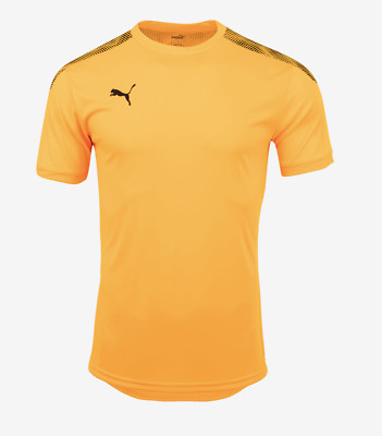 Puma Herren Fußball Next Pro T-Shirt gelb Sport Soccer Tee Oberteil Trikot 65...