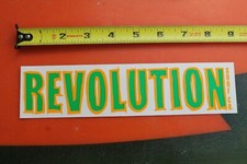 REVOLUTION Surf Co. Surfboards Yellow Green Clear V15 Vintage Surfing STICKER