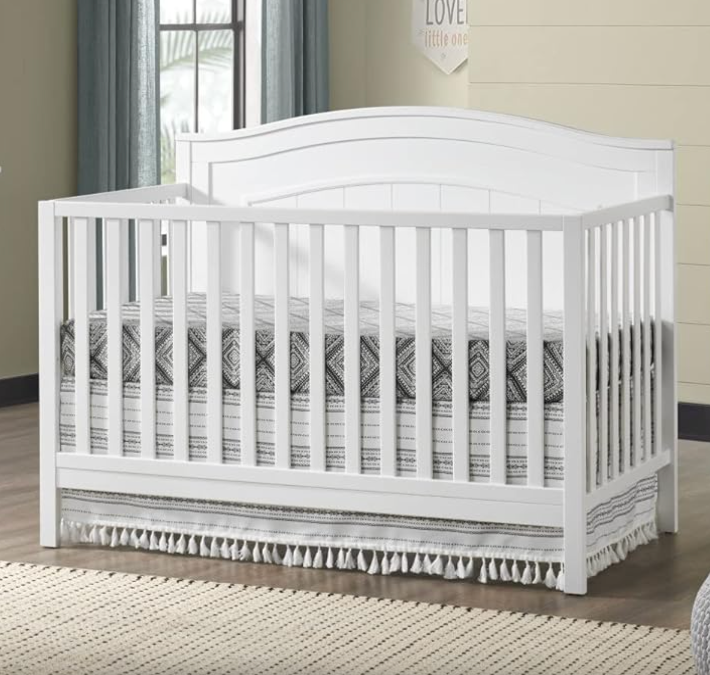 Cunas Para Bebes Convertible Cama Para Niños Marco Wooden Baby Crib White NEW