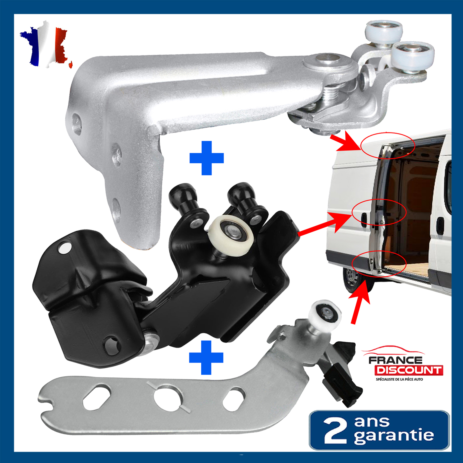 Galet de porte latérale pour Ducato renforcé haute durabilité compatible Boxer 1344266080