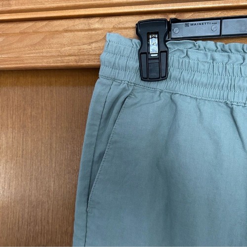 J. Crew Factory Linen Cotton Blend Wide Leg Paperbag Pants Sage Green Size 6 - Picture 6 of 10