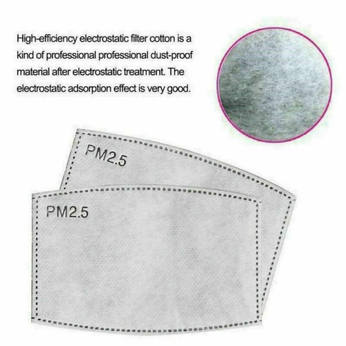 Cotton Face Mask Washable Reusable Breathable with PM2.5 Filter & Filter Pocket - Picture 3 of 15