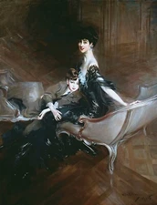 Consuelo Vanderbilt and her Son Painting by Giovanni Boldini Reproduction
