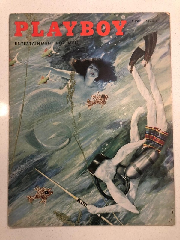 August 1955 Playboy Magazine 