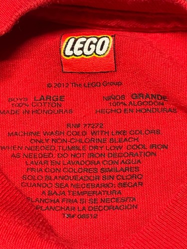 Lego Ninjago T Shirt Boys Large Red Graphic Tee Kai Action Ninja Warriors - Picture 6 of 9
