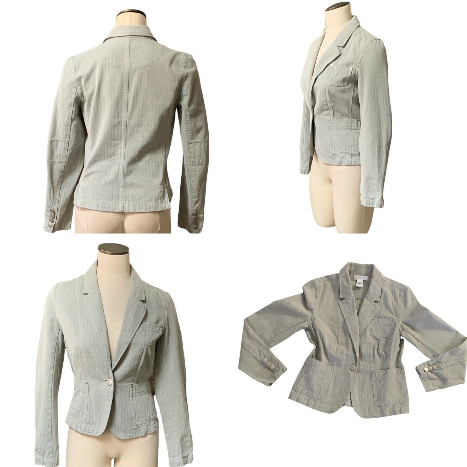 Isaac Mizrahi 100% Cotton Blazer Womens 