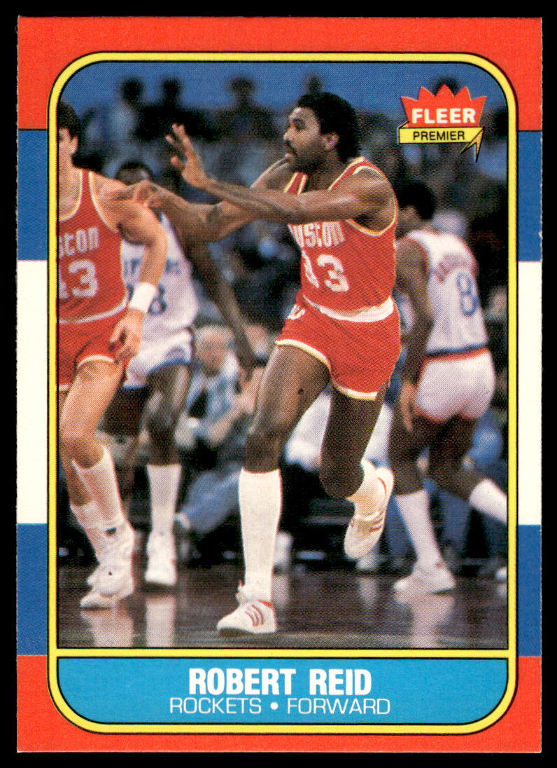 1986-87 Fleer #90 Robert Reid BASKETBALL Houston Rockets