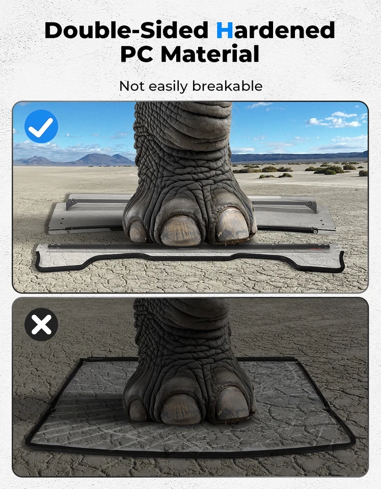 KEMIMOTO Flip Windshield Vented Scratch Resistant for Honda Pioneer 700 2014-25 - Image 2 of 4