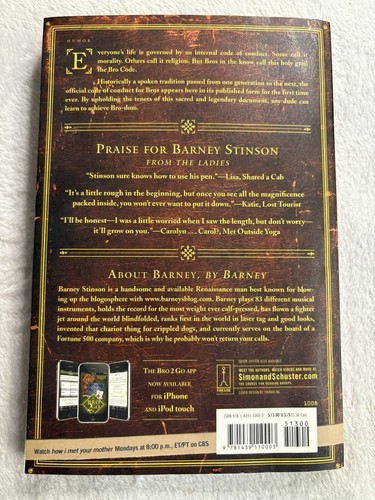 The Bro Code - Paperback Barney Stinson Book - Imagen 8 de 9
