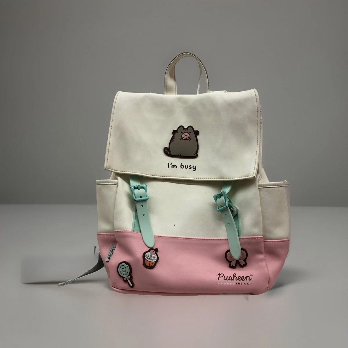 PINK Faux Leather Exterior Backpack Bags & Handbags for  display picture 2