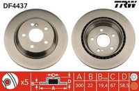 2 X Bremsscheibe TRW DF4437 FüR Mercedes-Benz S-Klasse