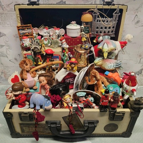 Antique To Vintage Treasure Chest Junk Drawer Lot Keepsakes Neat Finds