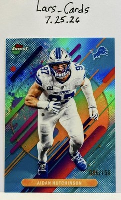 Aidan Hutchinson RARE SP Color Match  /150 ✨2025 Finest Sky Blue #280 Lions