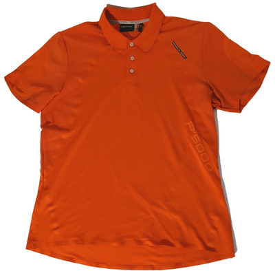 Porsche Design Sport Adidas X P5000 Orange Short Sleeve Polo Shirt Men's Size L