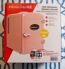 Frigidaire Retro Pink Mini Personal Fridge Cooler 4L 6 Can Refrigerator