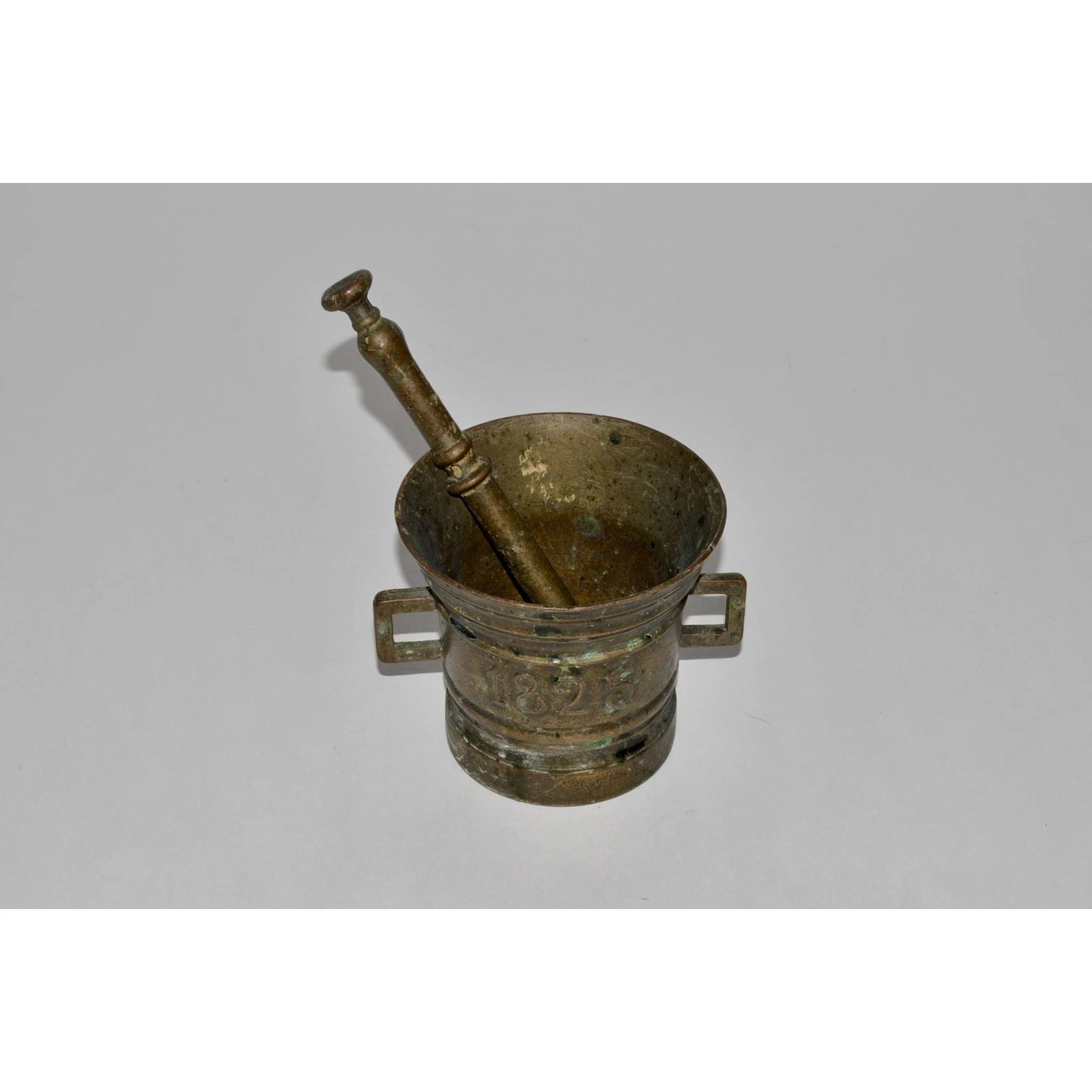 Bronze 1825 Mortar and Pestle, Antique Mortar Pestle Set, Kitchen Apothecary