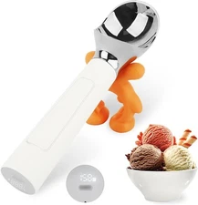 New heated ice cream scoop up to 158°F for hard ice cream (white)