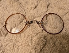 Nose Pinch PINCE NEZ Eyeglasses Gold-fill Trim Bakelite Rims GE Shelltex  5 