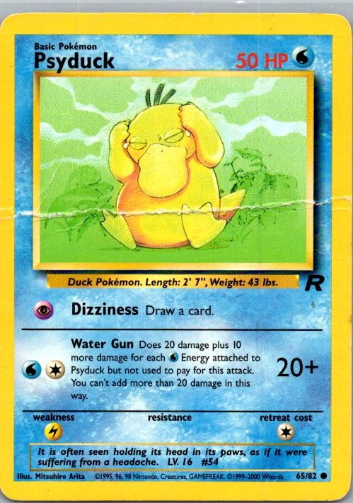 PSYDUCK 65/82 COMMON TEAM ROCKET POKEMON UNLIMITED DM