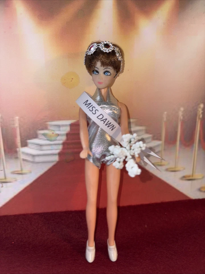DAWN DOLL OUTFIT GIRL  OUTFIT  " SILVER “ BEAUTY  PAGEANT - Image 3 of 4