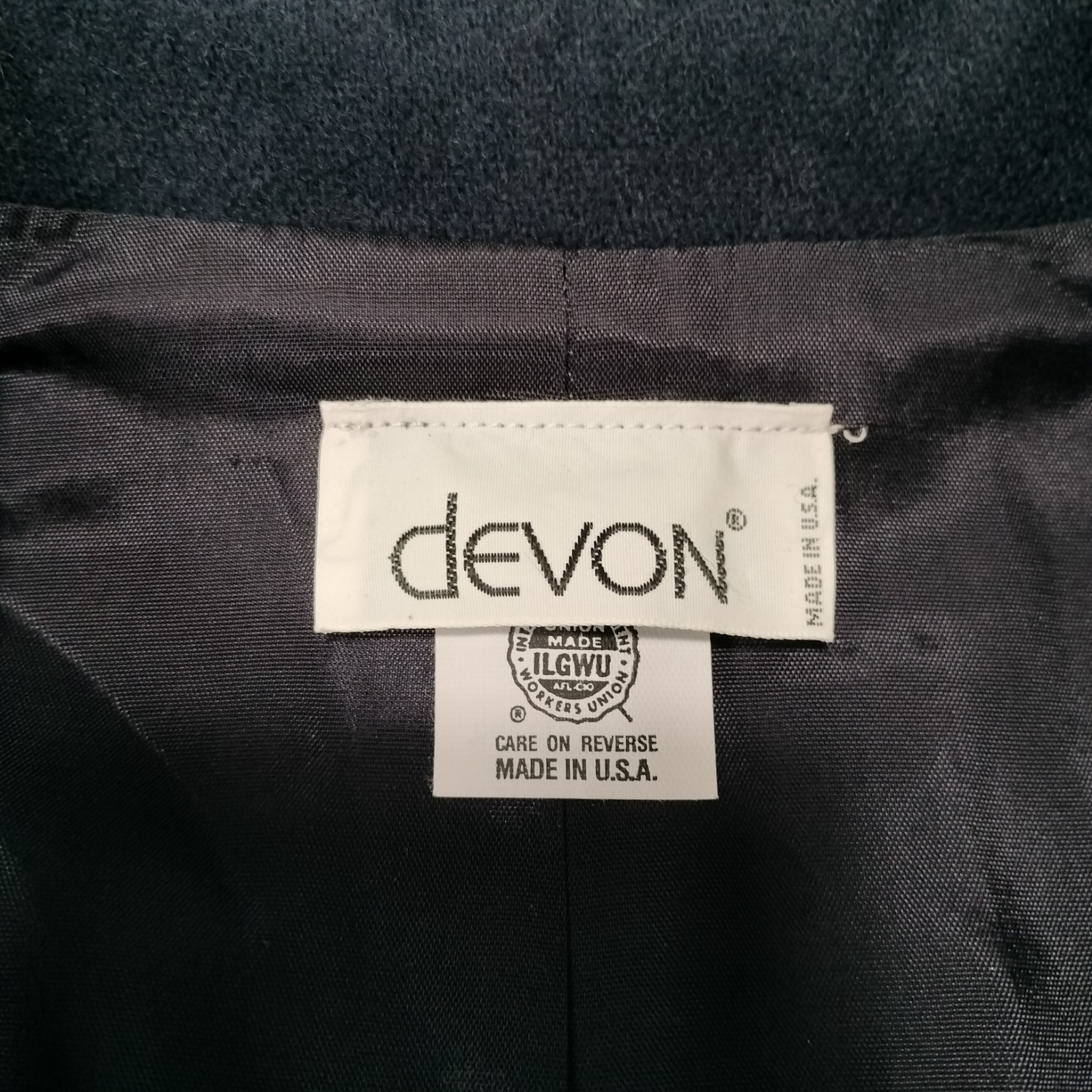Devon Dark Navy Blue Gold Button Wool Blazer Jack… - image 4