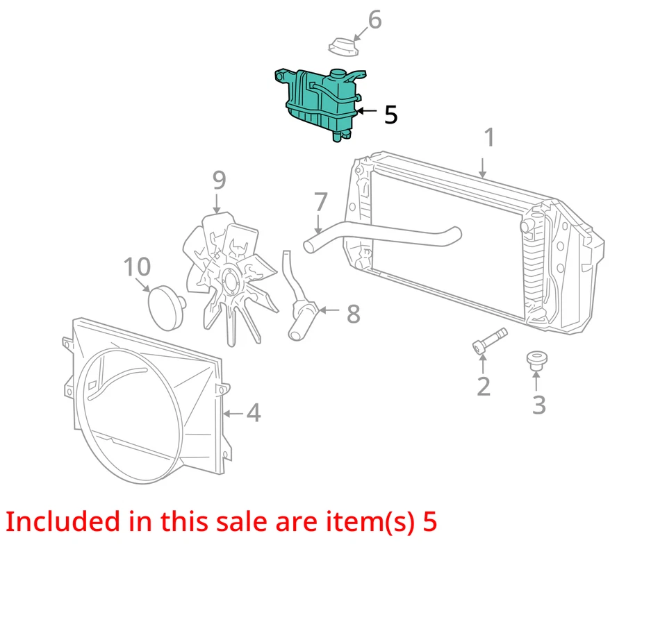 Garrafa de transbordamento de líquido de arrefecimento Ford F150 2006 fabricante de equipamento original 155K milhas - LKQ409256287 - Imagem 4 de 4