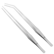 2 Pcs 15 Inch Long Stainless Steel Aquarium Tweezers Feeding Tongs for Reptile