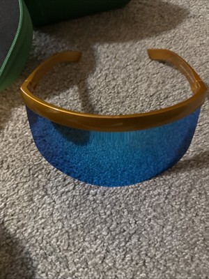 Tipsy Elves Mirrored Visor Sunglasses Gold Frames 11/141/147
