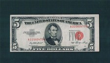 $5.00 1953 Legal Tender RED SEAL with "Multi-Combo"ERRORs~Crisp(VF)&Epq too.!!