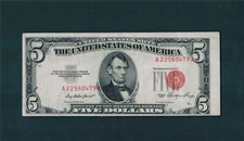 $5.00 1953 Legal Tender RED SEAL with "Multi-Combo"ERRORs~Crisp(VF)&Epq too.!!