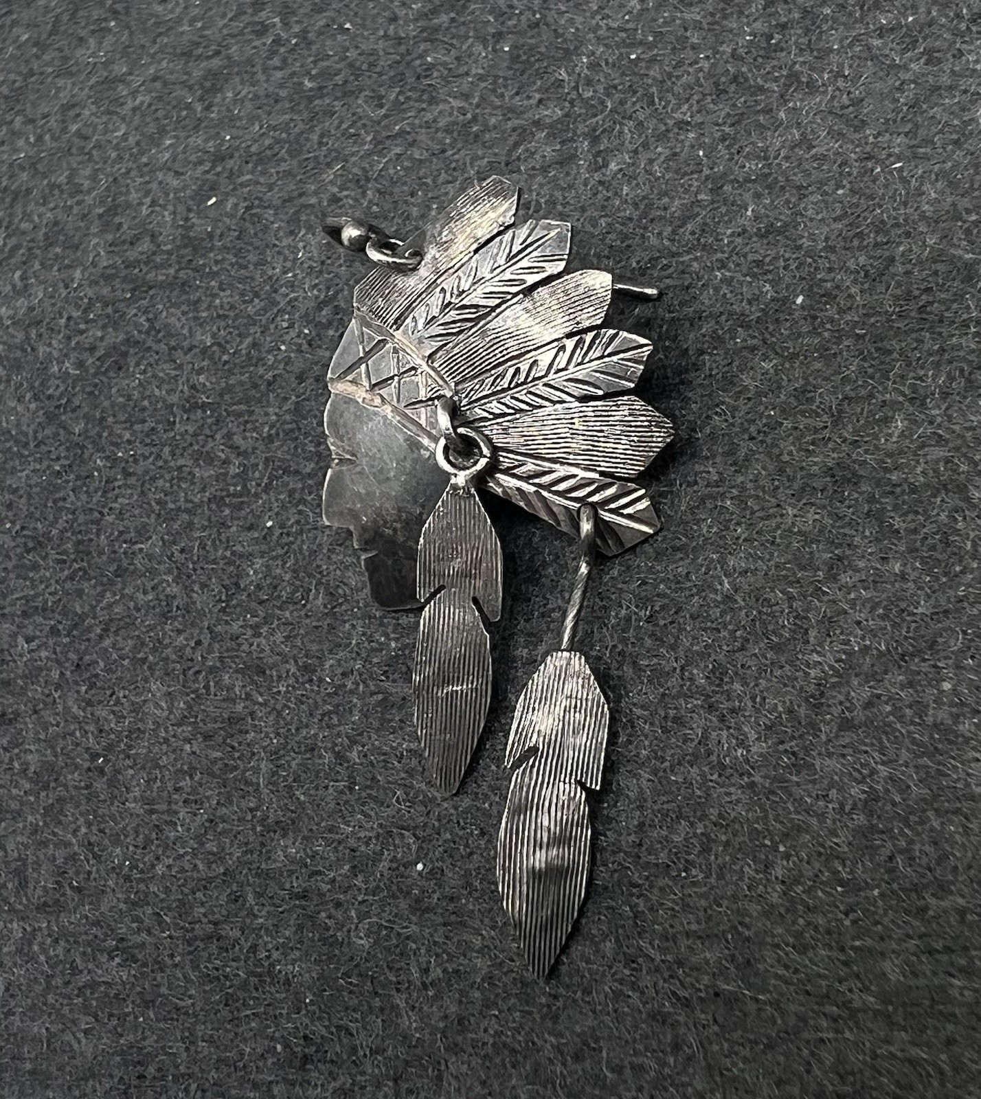 Vintage Signed Native American Chef Sterling Silv… - image 2