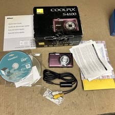 Nikon COOLPIX S4100 Digital Camera Plum W/ Charger Lens Problem