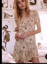 SPELL & The Gypsy Collective Celestial Mini Play Dress Cream size M