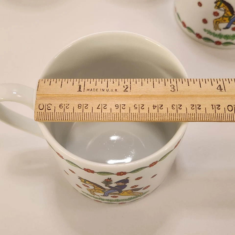 Juego de 4 tazas Gevalia Kaffe VERANO temporada sueca colección caballo guardián 14 oz Foto 4 de 4