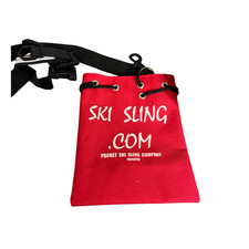 Pocket Ski Sling Red Satchel Carry Bag With Strap - Excellent